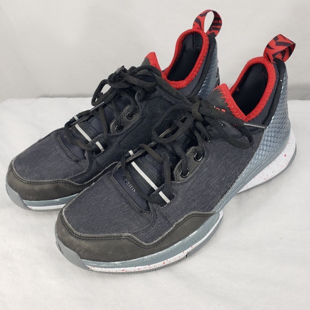 Adidas Dame Damion Lillard Basketball NBA Techfit Townbiz mens 8 black red hoops